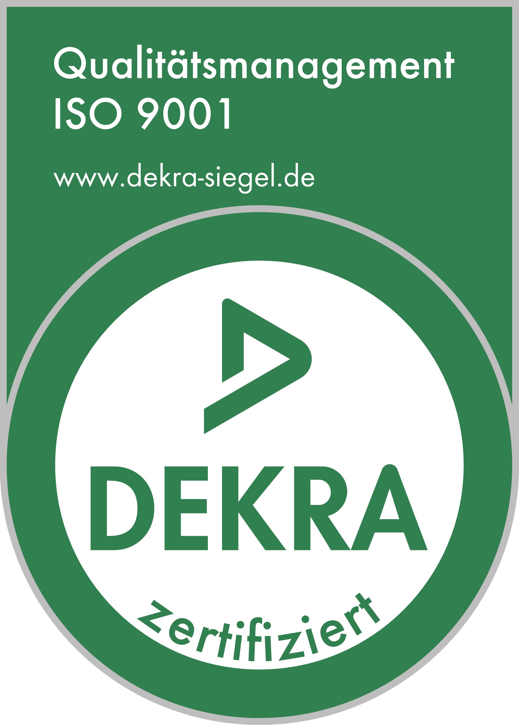 DEKRA Zertifikat Qualitätsmanagement ISO 9001